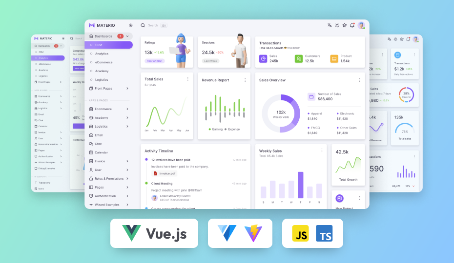 Materio – Vuetify Vuejs 3 Admin Template