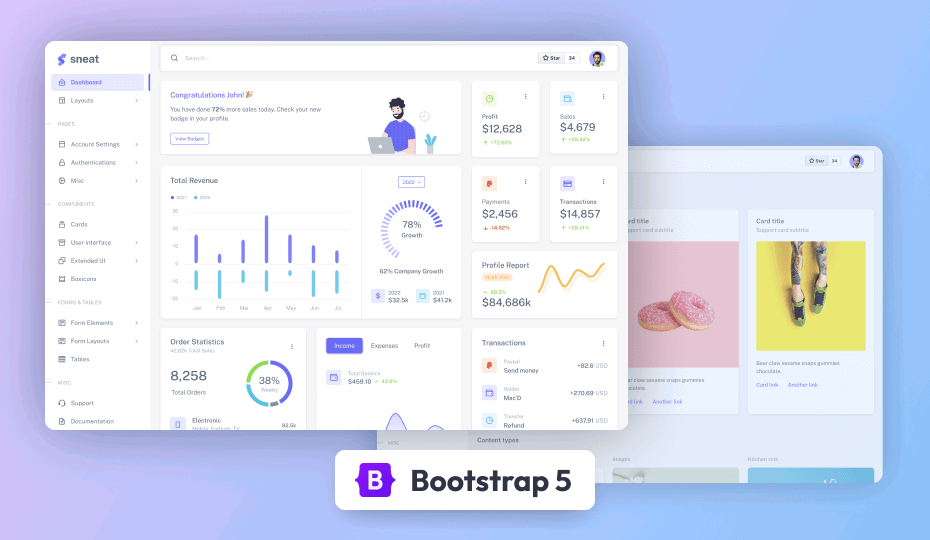Sneat Dashboard FREE – Bootstrap 5
