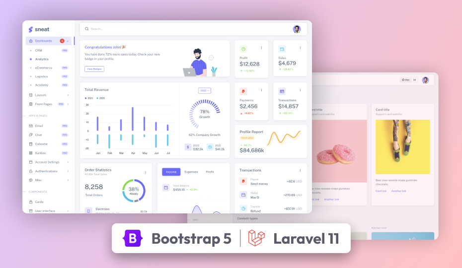 Sneat Dashboard FREE – Laravel 11