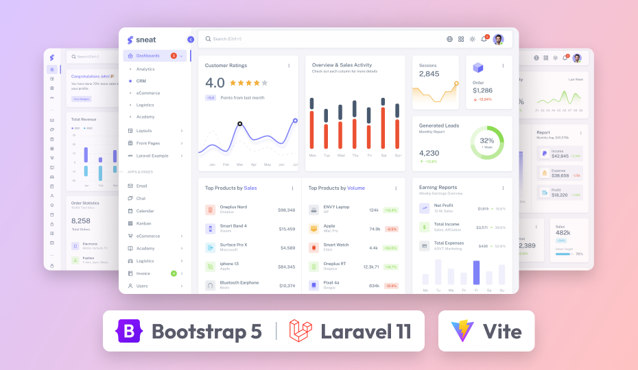 Sneat Dashboard PRO – Laravel 11
