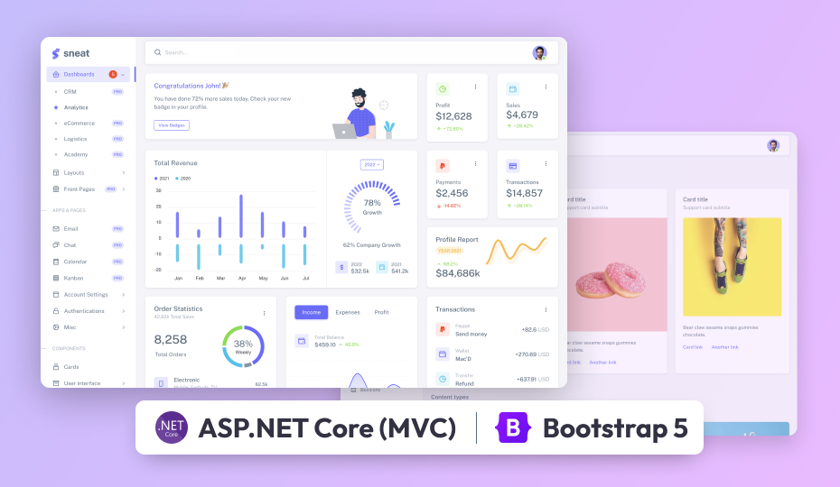 Sneat – Free ASP.NET Core MVC Admin Template