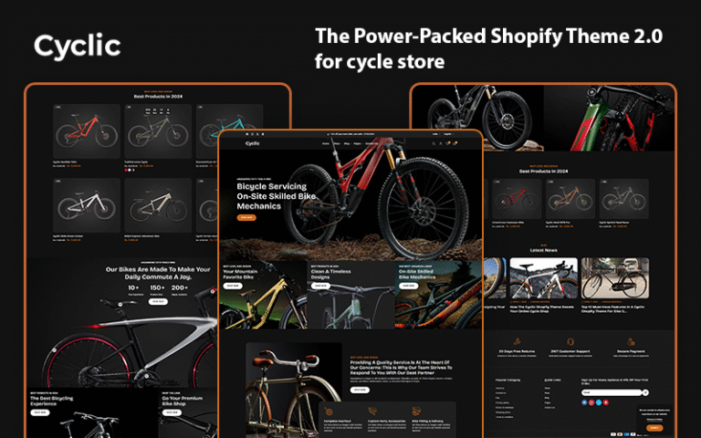 Cyclic - Minimal & Responsive Shopify Theme for Modern Cycle Stores