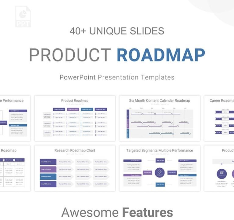 Product Roadmap PowerPoint template