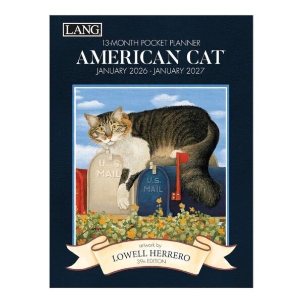 American Cat 2026 Monthly Pocket Planner by Lowell Herrero