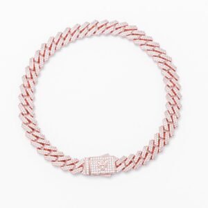 Big Daddy 8MM Cuban Link Rose Gold Iced Out Bracelet