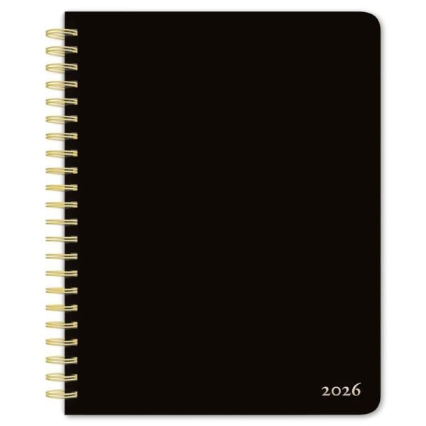 Black Solid Foil 2026 Planner