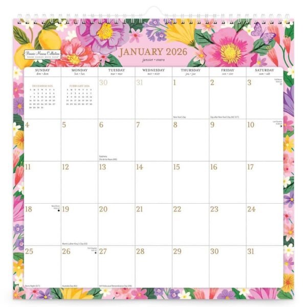 Bonnie Marcus Office Spiral 2026 Wall Calendar
