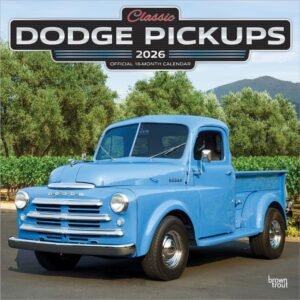 Classic Dodge Pickups 2026 Wall Calendar