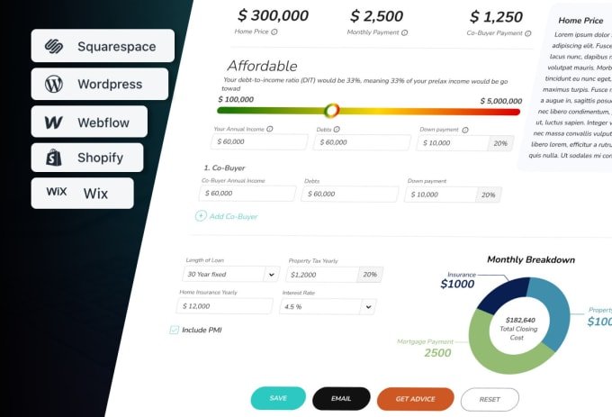 create a custom web calculator for your website