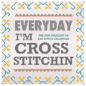 Cross Stitch Lyrics 2025 Wall Calendar
