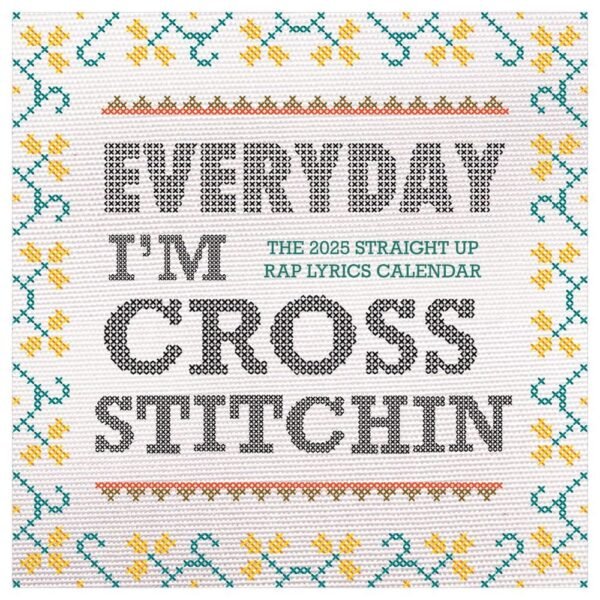 Cross Stitch Lyrics 2025 Wall Calendar