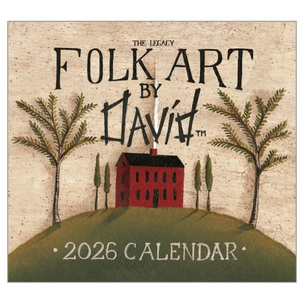 Folk Art by David Harden 2026 Wall Calendar