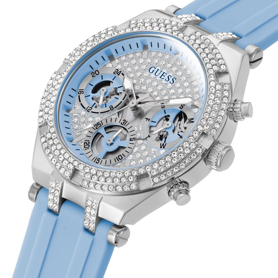 Guess Heiress Blue Silicone Strap Women’s Watch GW0407L1