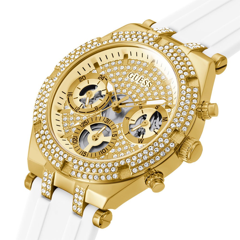 Guess Heiress White Silicone Strap Women’s Watch GW0407L2