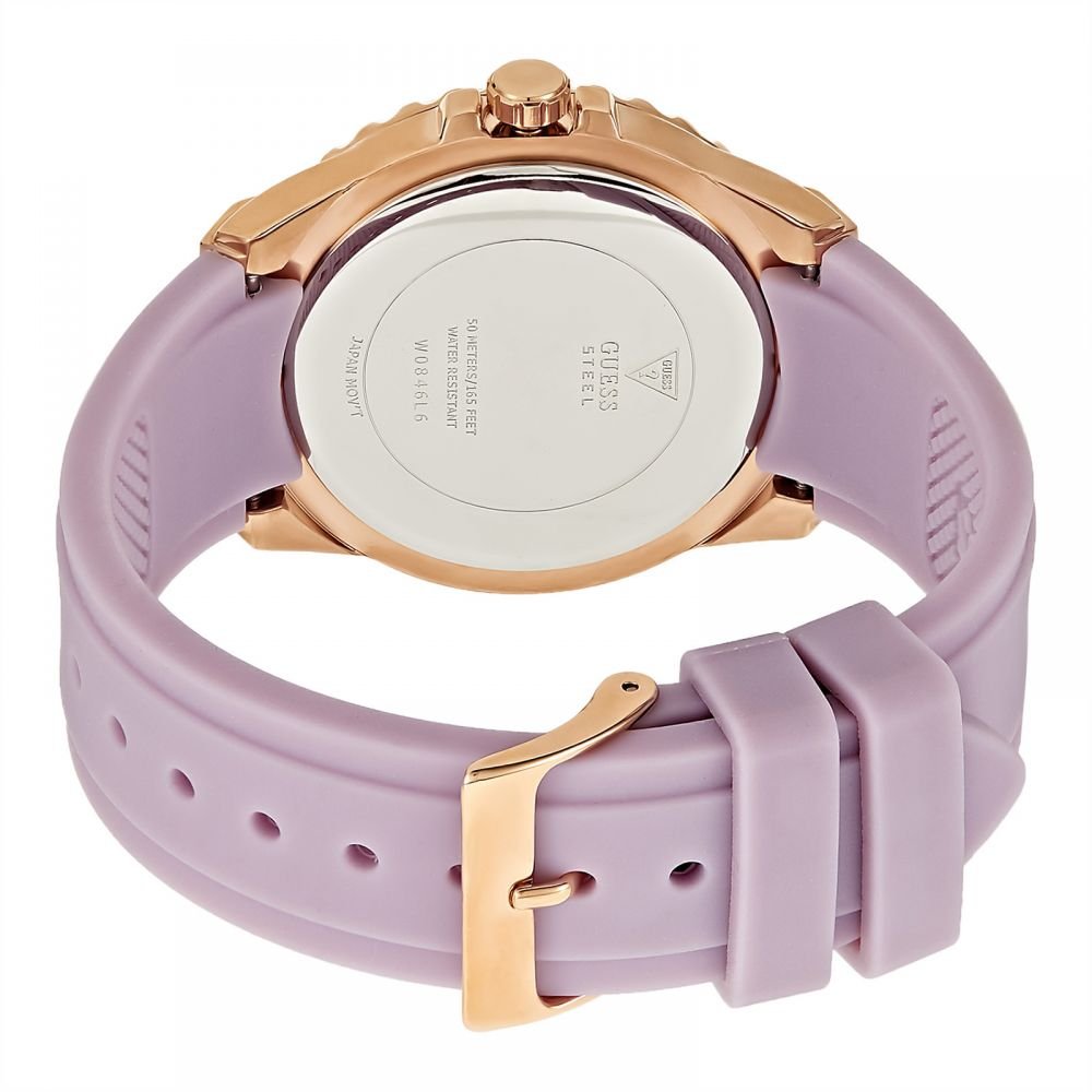 Guess Starlight Purple Silicon Strap Women’s Watch W0846L6