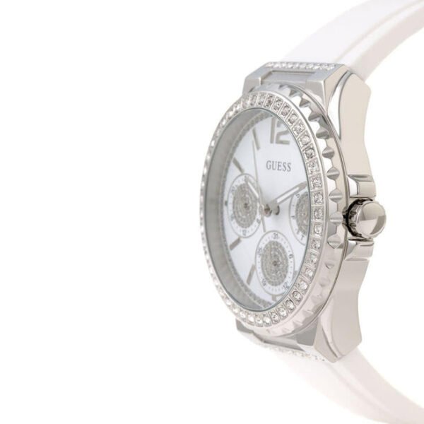 Guess Starlight White Rubber Strap Crystal Dial Women's Watch W0846L8