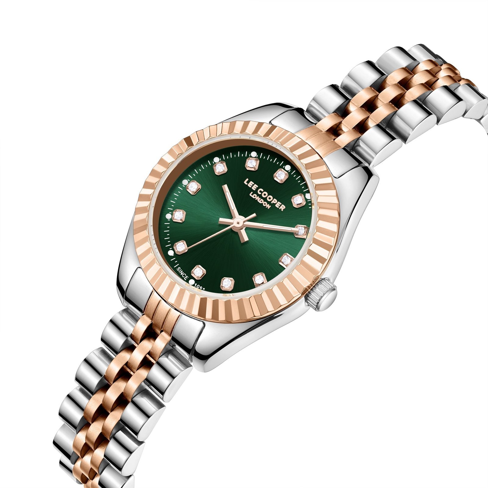 Lee Cooper Women’s 28 MM Dual Tone Analog Metal Strap Watch – LC07956.570