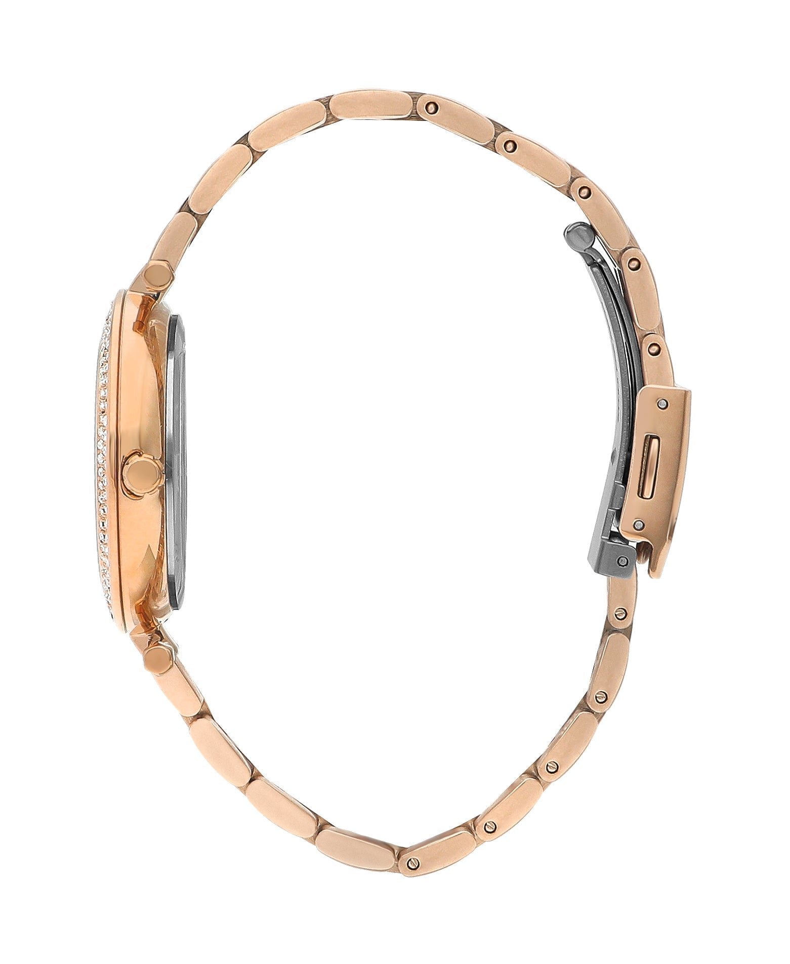 Lee Cooper Women’s 34 MM Rose Gold Analog Brown Dial Watch – LC07864.440