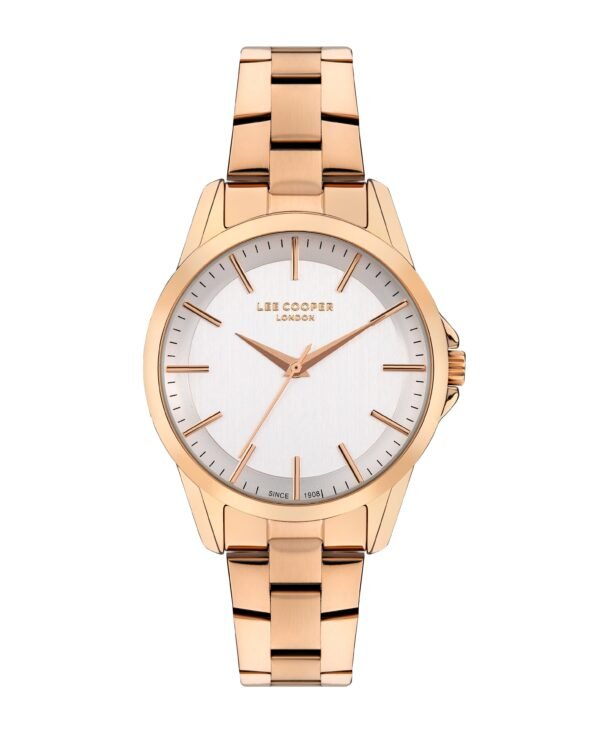 Lee Cooper Women's 34 MM Rose Gold Analog Metal Strap Watch – LC07923.430