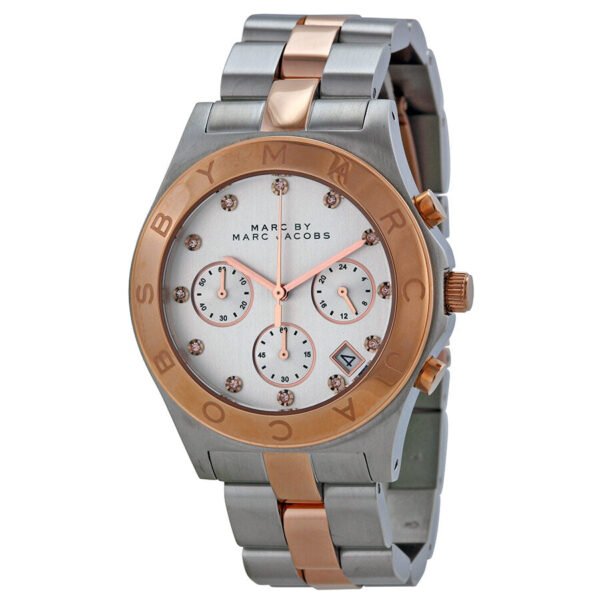 Marc By Marc Jacobs Chronograph Silver Dial Two-tone Ladies Watch MBM3178