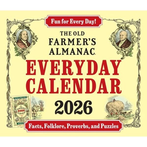 Old Farmers Almanac Everyday 2026 Desk Calendar