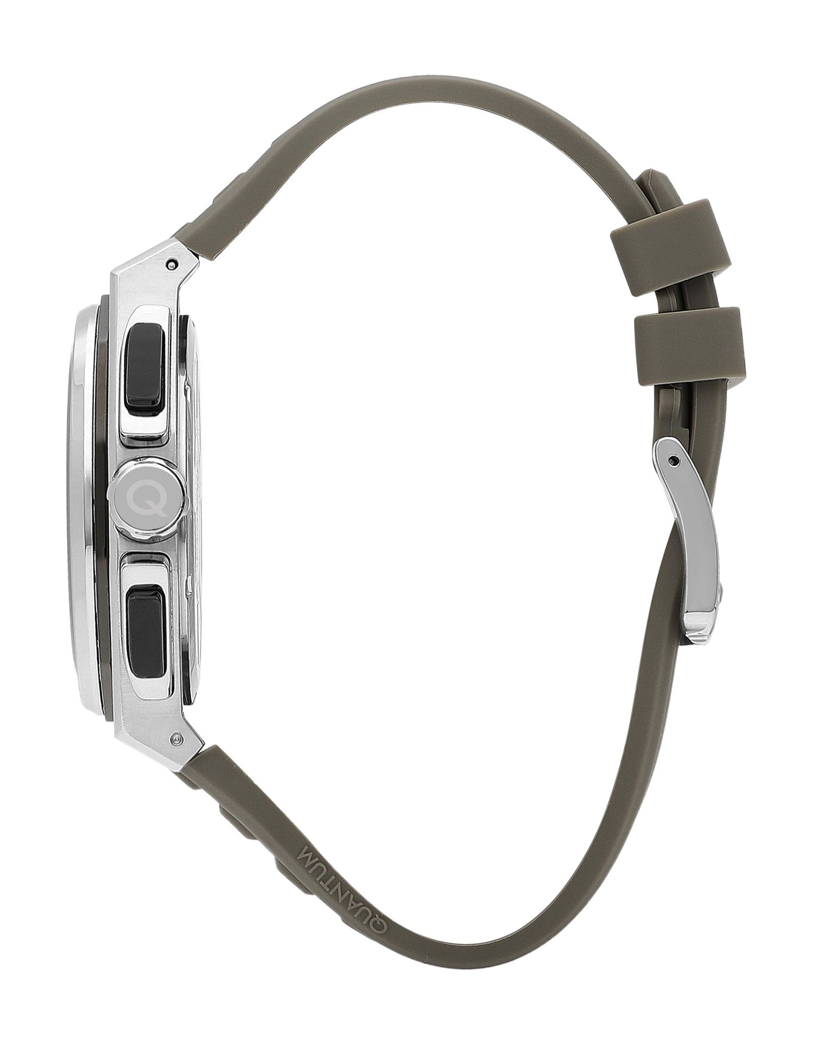 Quantum Men’s Beige Chronograph Silicone Strap Watch – PWG1078.357