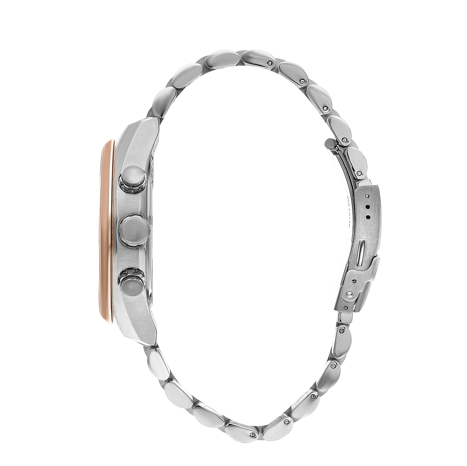 Quantum Men’s Rose Gold Dual Time Gun Dial Watch – PWG987.550