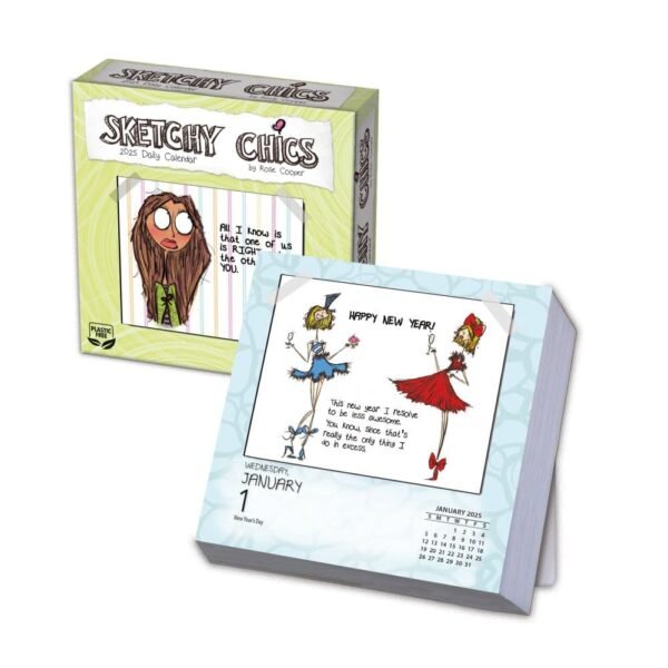 Sketchy Chics 2025 Desk Calendar