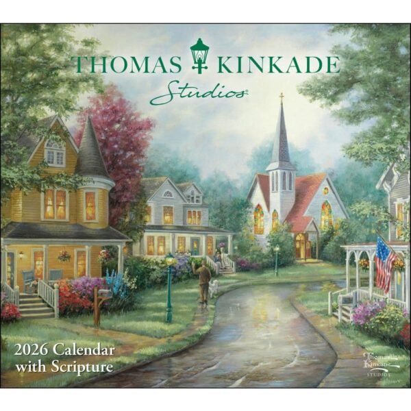 Thomas Kinkade Painter of Light with Scripture 2026 Wall Calendar