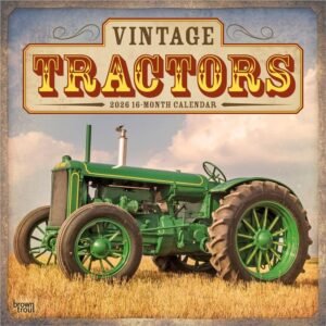 Tractors Vintage 2026 Wall Calendar