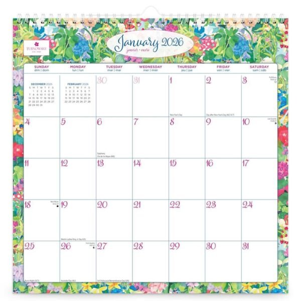 Turnowsky House Spiral 2026 Wall Calendar