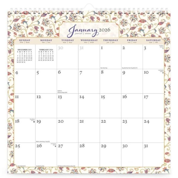 Tuscan Delight 2026 Wall Calendar