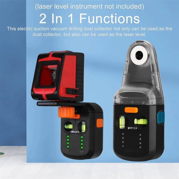 ABKY-Laser Level 2 In 1 Electric Drilling Dust Collector Wall-Mounted Household Suction Vacuum Drill Tool Units - AliExpress 1420
