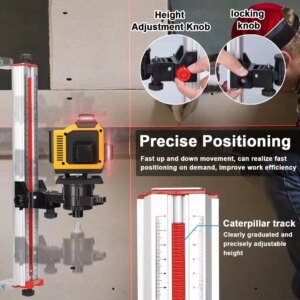 【Clearance Sale】Stable Mounting Aluminum Alloy Construction Adjustable Laser Level Bracket Laser Level With 1/4 To 5/8In Screw A