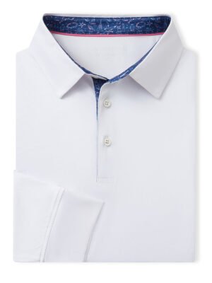 Designed Collared Long Sleeve Golf Polo