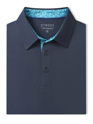 Designed Collared Solid Performance Polo