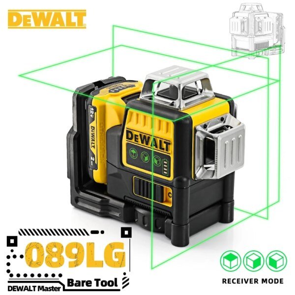 DEWALT DW089LG 12V Laser Level Self Levelling 12 Line 3 Sides*360 Degree Self-Leveling Horizontal And Vertical Cross Line Tools - AliExpress 1420