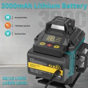GZG 1 Set 4D 16 Lines Laser Level 360, Self-Leveling laser, Automatic laser level, Laser Level 16 Lines 3d Self-Leveling 360 - AliExpress 1420