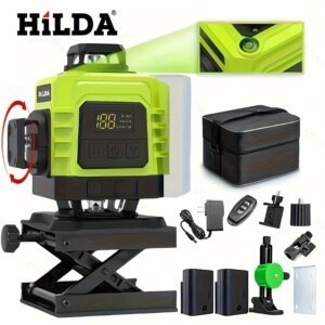 HILDA 4X360 Laser Level with Ultra Absolute Cross Green Light and 16 Line Level with Two Batteries and Rotating Laser Window - AliExpress 1420