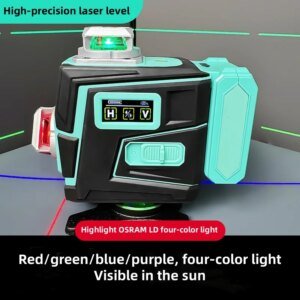 Laser Level 3D 12 Lines Powerful Purple Light Digital Display 360 Self-Leveling Horizontal Vertical Multicolor Laser Level - AliExpress 1420