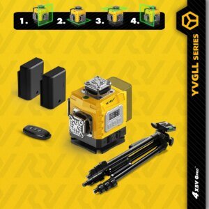 YEVOLT YVGLL4XS16G 16-Line TriPlane Plumb & Level Laser Level Auto-Leveling Trenching & Piping Layout High-Accuracy 30m Range - AliExpress 1420